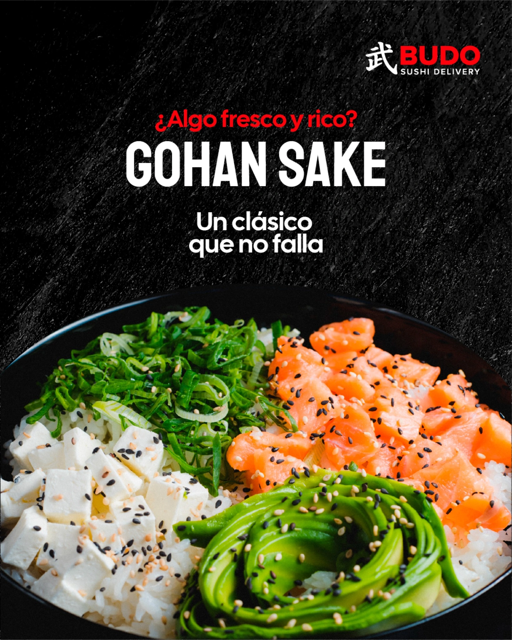 Post de redes sociales de Budo Sushi creado por Mila Social 6